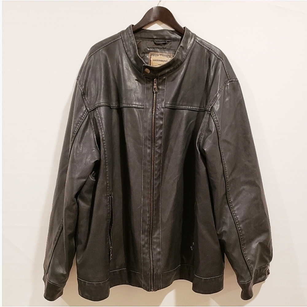 Arizona Faux Leather Zipper Jacket